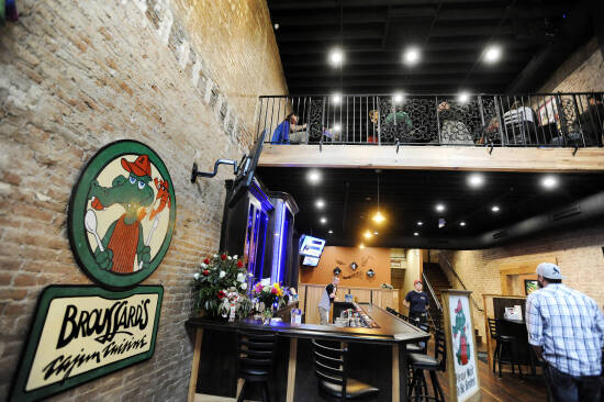 Interior bar top of Broussard's Cajun restaurant located in Southeast Missouri