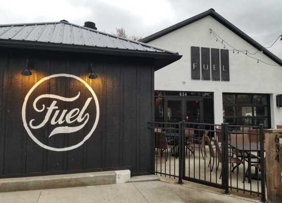 Exterior building logo of Fuel Bar and Taco restaurant in Southeast Missouri