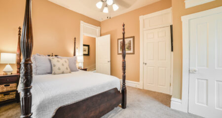 Bedroom of the Mississippi Queen rental home located in Southeast Missouri