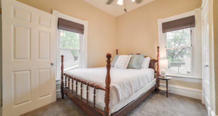 Bedroom of the Mississippi Queen rental home located in Southeast Missouri